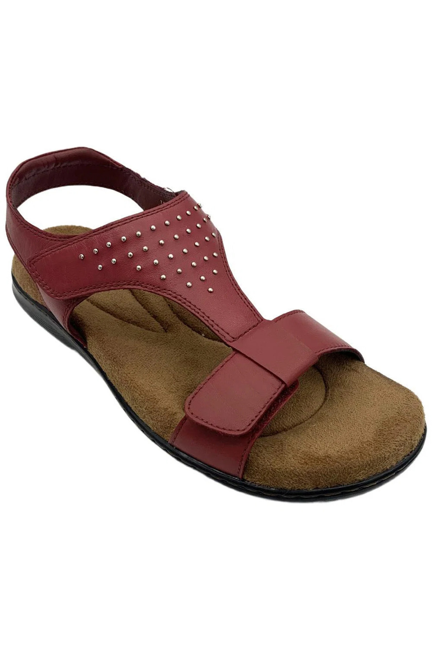 ARRAY Women's Mae Slingback Flat Sandals Red - Medium
